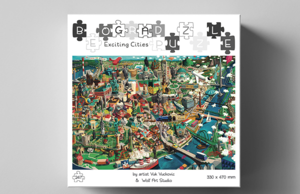 Suvenir PUZZLE, Uzbudljivi gradovi - Beograd, 247 delova 