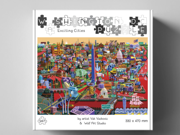 Suvenir PUZZLE, Uzbudljivi gradovi - Vašington, 247 delova 