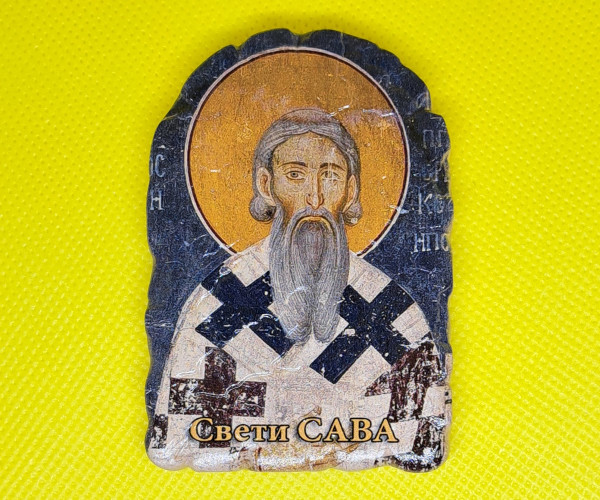 Suvenir MAGNET, keramika, reljef, kamen, ikona, foto print, Sveti Sava