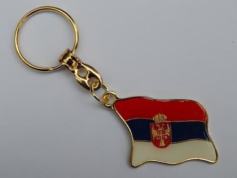 Suvenir PRIVEZAK, metalni, Srbija - zastava