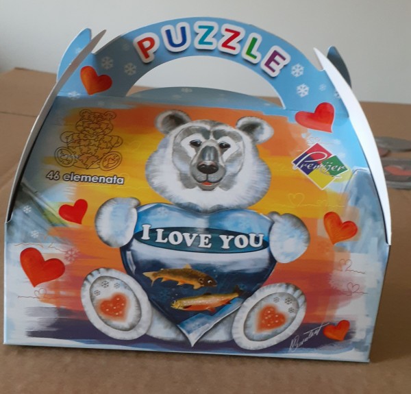 Poklon PUZZLE, I love you, meda