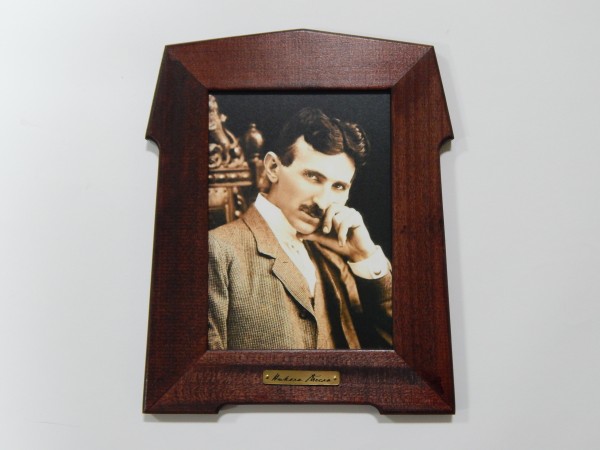 Suvenir SLIKA, stari drveni ram, 9x13 cm, foto print, Nikola Tesla 3