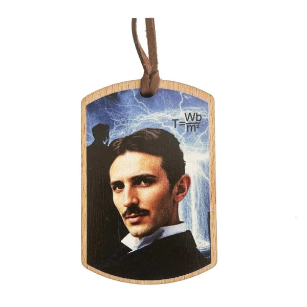 Suvenir MIRISNI OSVEŽIVAČ ZA AUTO, Nikola Tesla, pravougaoni