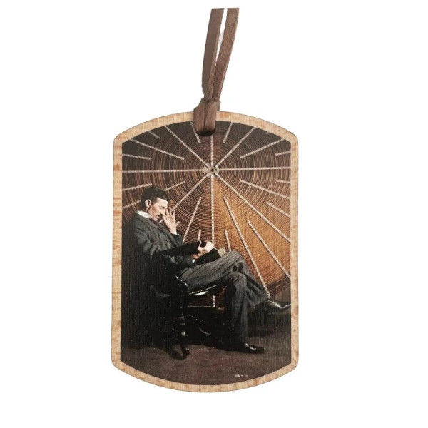 Suvenir MIRISNI OSVEŽIVAČ ZA AUTO, Nikola Tesla, pravougaoni