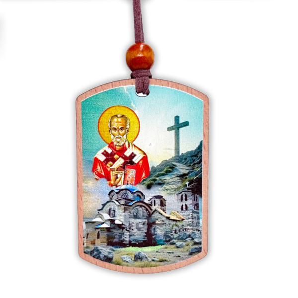 Suvenir MIRISNI OSVEŽIVAČ ZA AUTO, manastir Sveti Nikola, Sv Nikola, pravougaoni