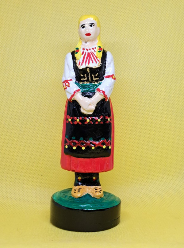 Suvenir FIGURA, gips, farba, 14 cm, Srpkinja